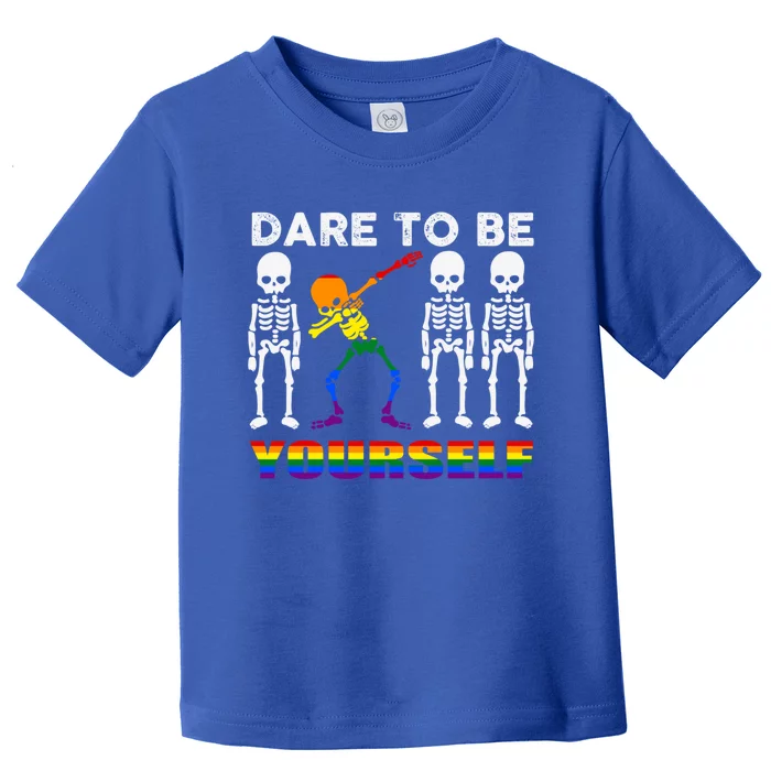 Dare To Be Yourself Different Rainbow Pride Lgbtq Gift Toddler T-Shirt