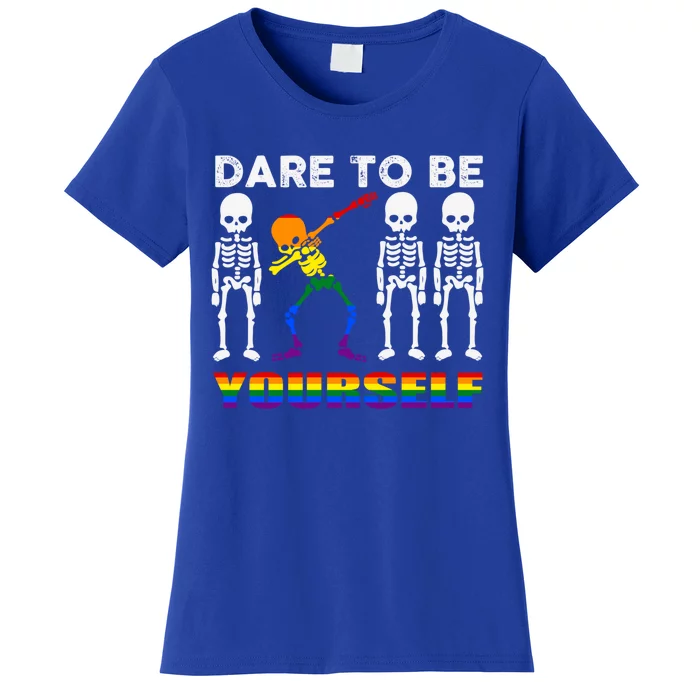 Dare To Be Yourself Different Rainbow Pride Lgbtq Gift Women's T-Shirt