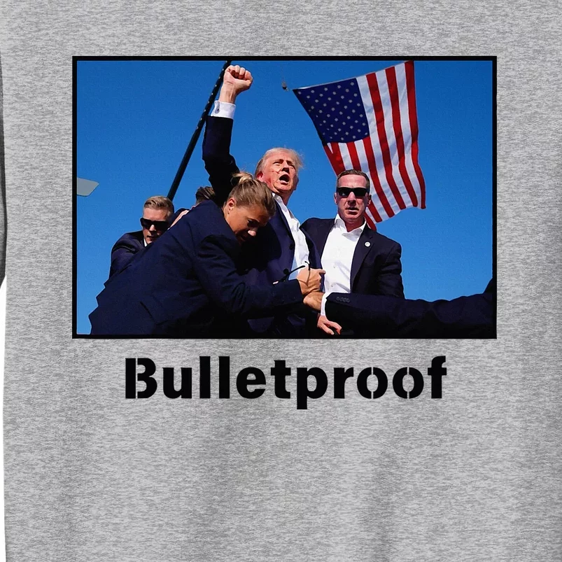 Donald Trump Bulletproof 2024 Presidential Candidate 45 Tall Sweatshirt