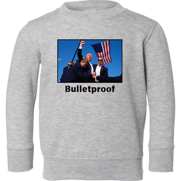 Donald Trump Bulletproof 2024 Presidential Candidate 45 Toddler Sweatshirt