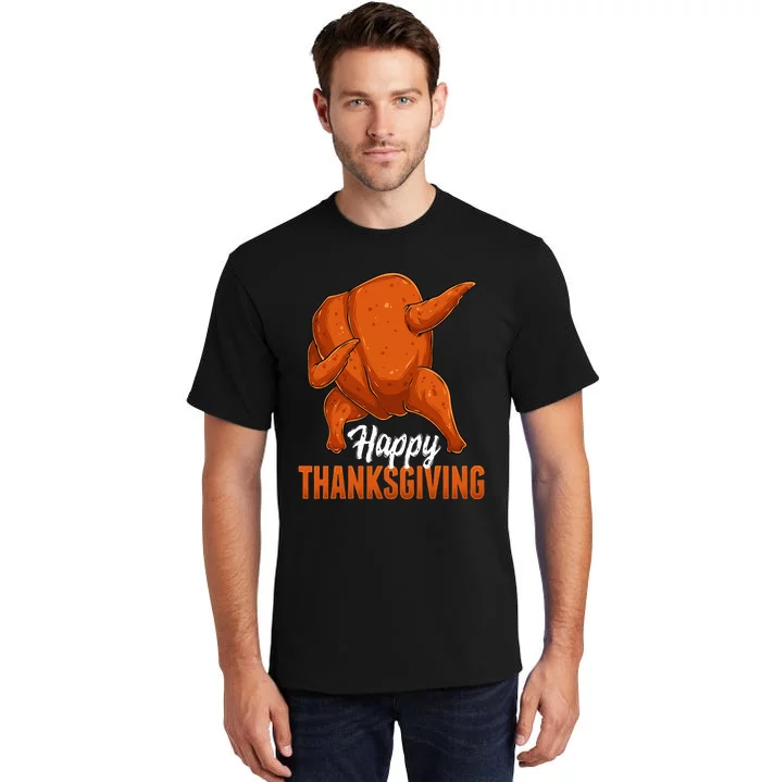 Dabbing Turkey Breast Thanksgiving Funny Dance Tall T-Shirt