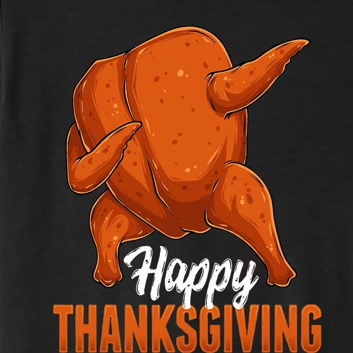 Dabbing Turkey Breast Thanksgiving Funny Dance ChromaSoft Performance T-Shirt