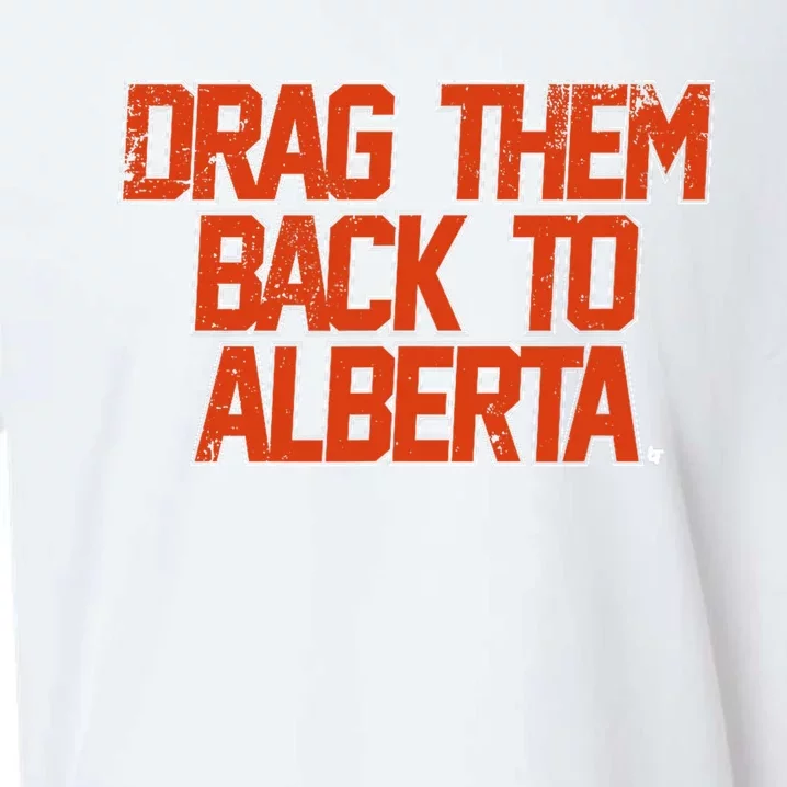 Drag Them Back To Alberta Edmonton Hockey Sueded Cloud Jersey T-Shirt