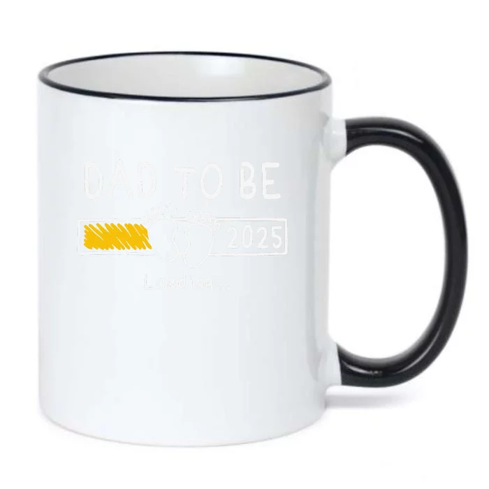 Dad To Be 2025 Dad Est 2025 Daddy To Be Promoted To Daddy Gift Black Color Changing Mug