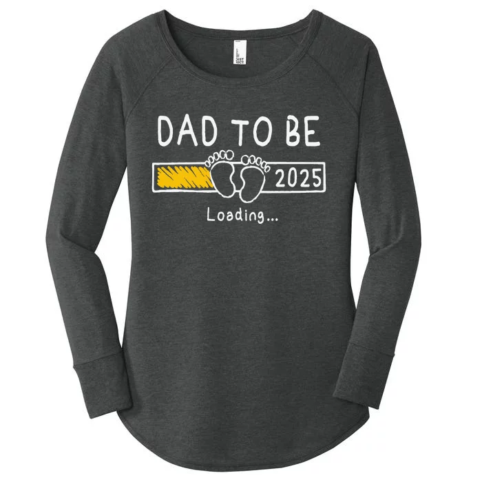 Dad To Be 2025 Dad Est 2025 Daddy To Be Promoted To Daddy Gift Women's Perfect Tri Tunic Long Sleeve Shirt