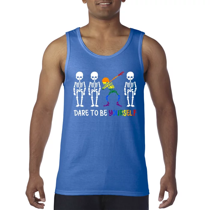 Dare To Be Yourself Autism Awareness Cute Lgbt Pride Gift Tank Top