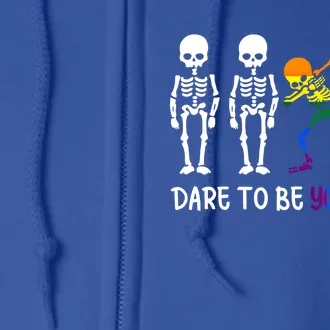 Dare To Be Yourself Autism Awareness Cute Lgbt Pride Gift Full Zip Hoodie