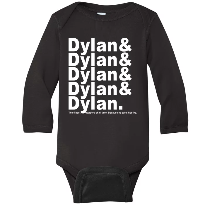 Dylan The Best Rappers Of All Time Baby Long Sleeve Bodysuit