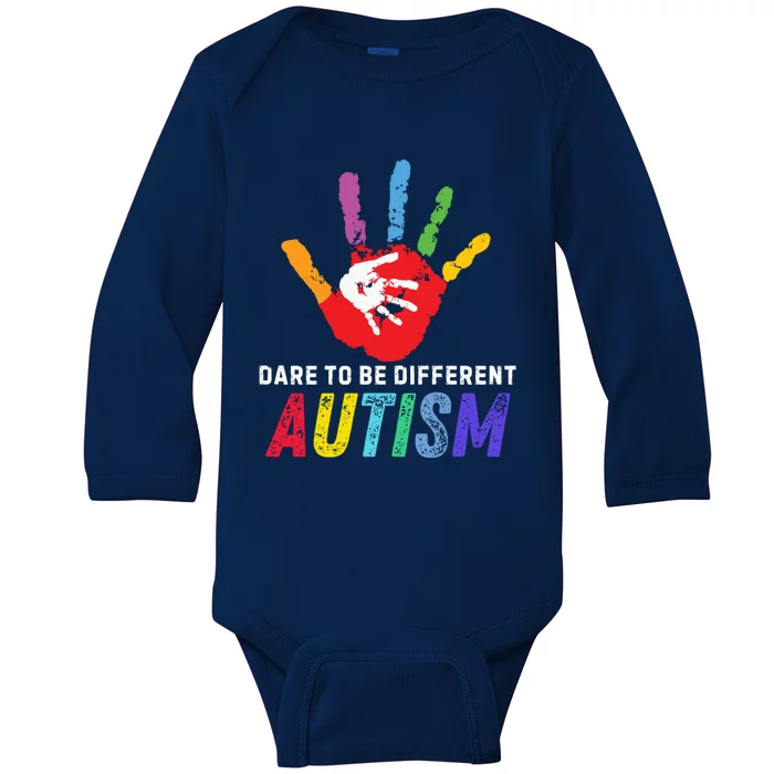 Dare To Be Different Autism Autism Awareness Gift Baby Long Sleeve Bodysuit