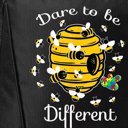 Dare To Be Different Bee Puzzle Cool Autism Awareness Gift City Backpack