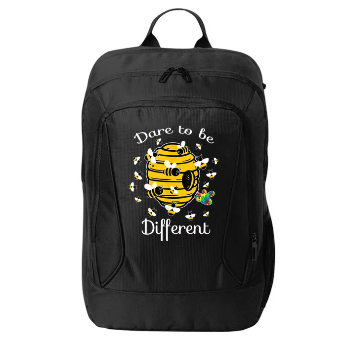 Dare To Be Different Bee Puzzle Cool Autism Awareness Gift City Backpack