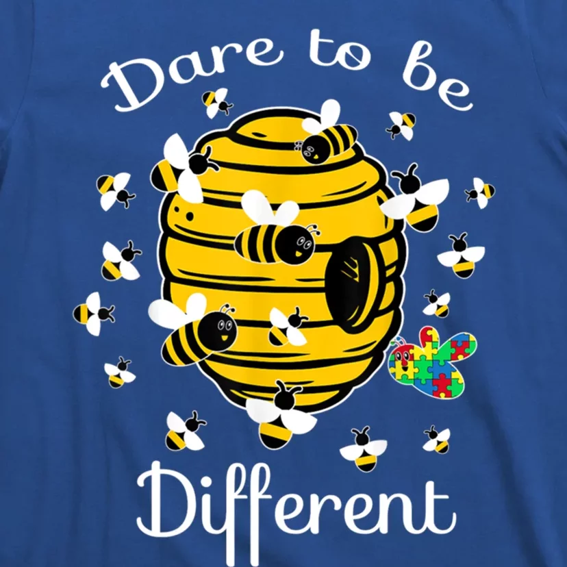 Dare To Be Different Bee Puzzle Cool Autism Awareness Gift T-Shirt