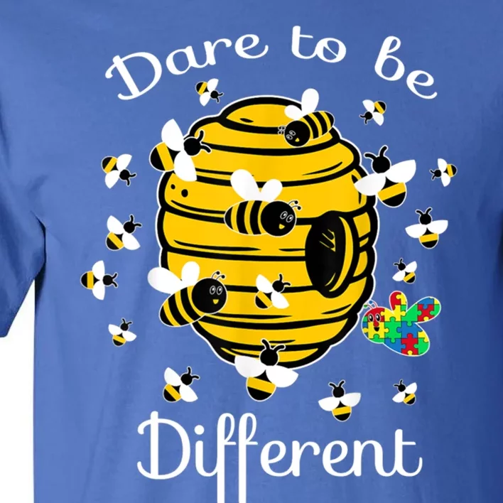 Dare To Be Different Bee Puzzle Cool Autism Awareness Gift Tall T-Shirt