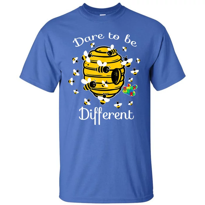 Dare To Be Different Bee Puzzle Cool Autism Awareness Gift Tall T-Shirt