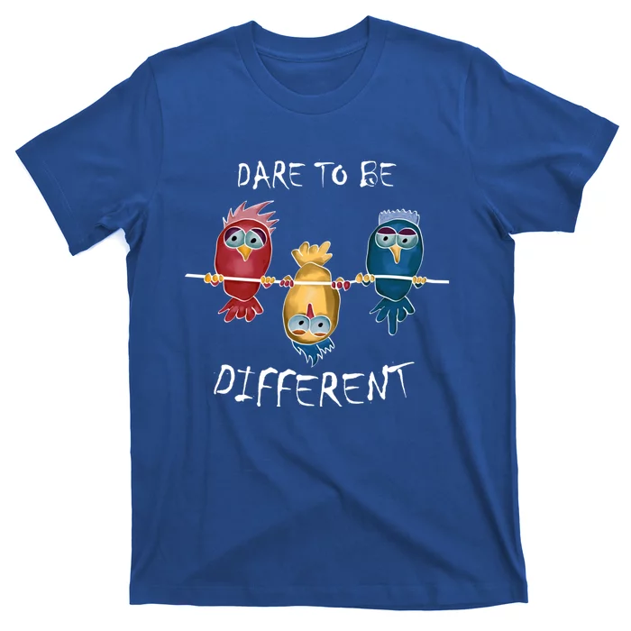 Dare To Be Different Rebel Autism Unique Rainbow Great Gift T-Shirt