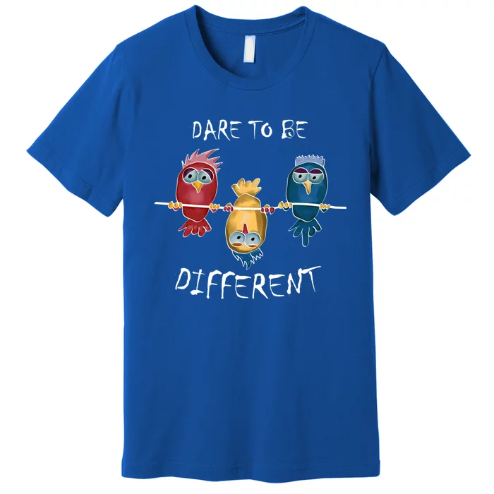 Dare To Be Different Rebel Autism Unique Rainbow Great Gift Premium T-Shirt