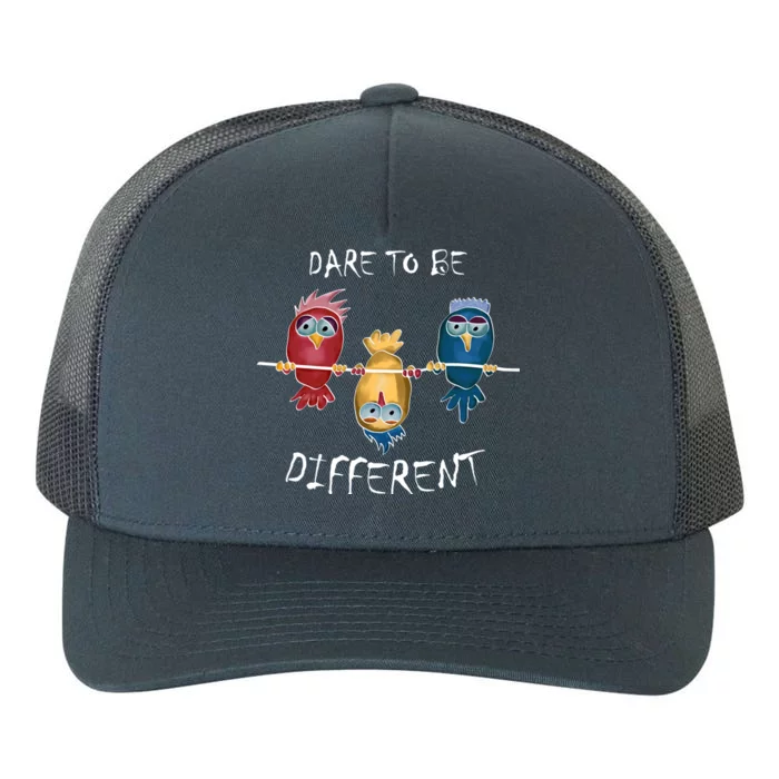 Dare To Be Different Rebel Autism Unique Rainbow Great Gift Yupoong Adult 5-Panel Trucker Hat