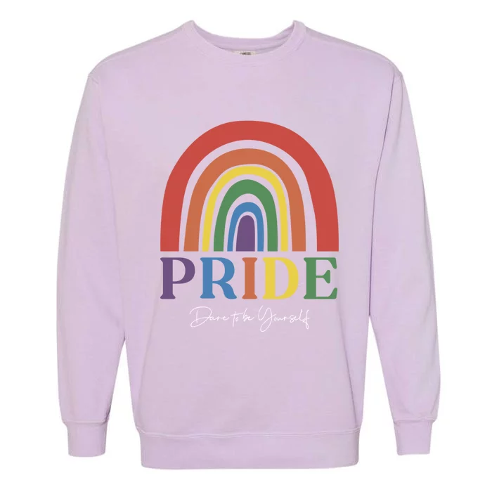 Dare To Be Yourself Love Is Love Gay Pride Month Lgbtq Gift Garment-Dyed Sweatshirt