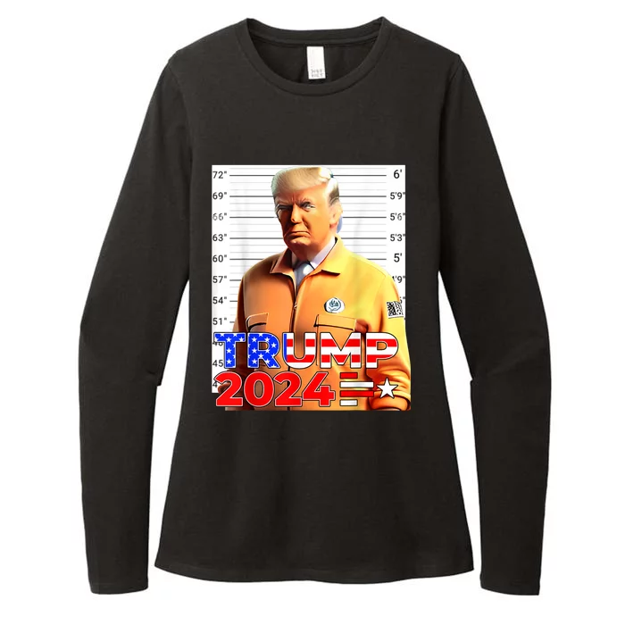 Donald Trump Boxer Indicted Jail Arrest Trump Mugshot Womens CVC Long Sleeve Shirt