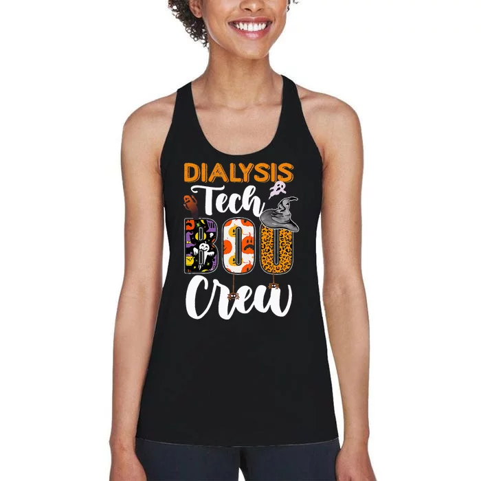 Dialysis Tech Boo Crew Technician Halloween Matching Costume Women's Racerback Tank