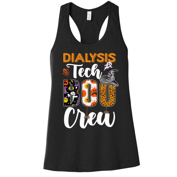 Dialysis Tech Boo Crew Technician Halloween Matching Costume Women's Racerback Tank