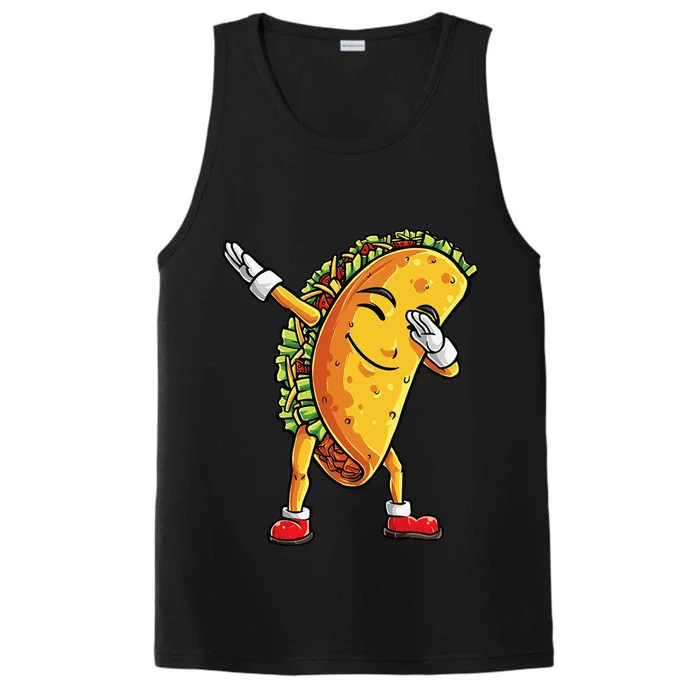 Dabbing Taco Cinco De Mayo Funny Cute Mexican Food Dab Performance Tank