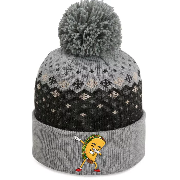 Dabbing Taco Cinco De Mayo Funny Mexican Dab The Baniff Cuffed Pom Beanie