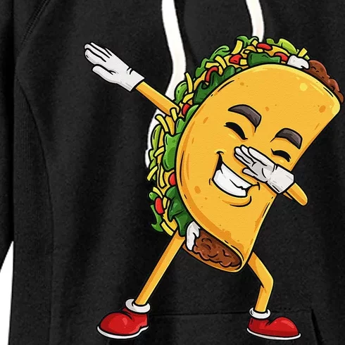 Dabbing Taco Cinco De Mayo Funny Mexican Dab Women's Fleece Hoodie