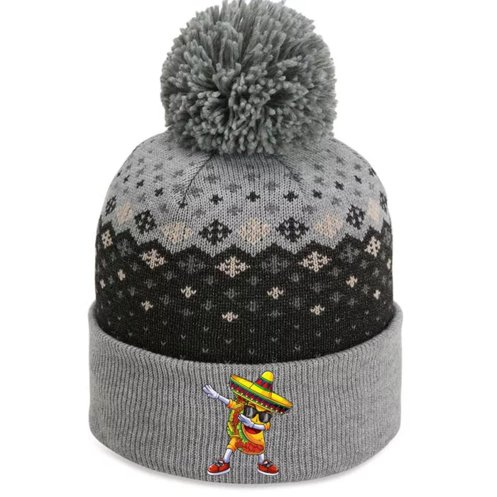 Dabbing Taco Cinco De Mayo Funny Mexican Dabs The Baniff Cuffed Pom Beanie