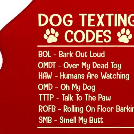 Dog Texting Codes Funny Dog Lover Tree Ornament