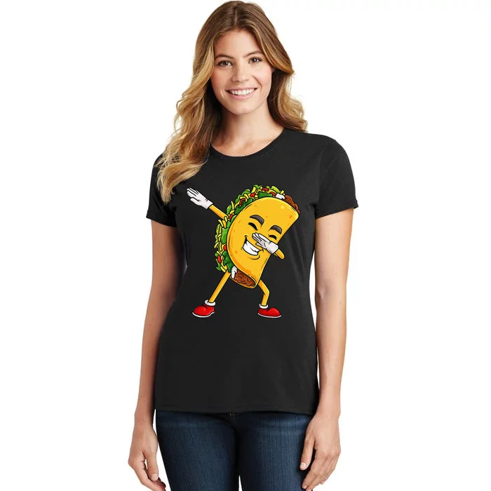 Dabbing Taco Cinco De Mayo Funny Mexican Food Dab Women's T-Shirt