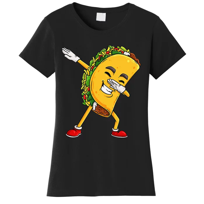 Dabbing Taco Cinco De Mayo Funny Mexican Food Dab Women's T-Shirt