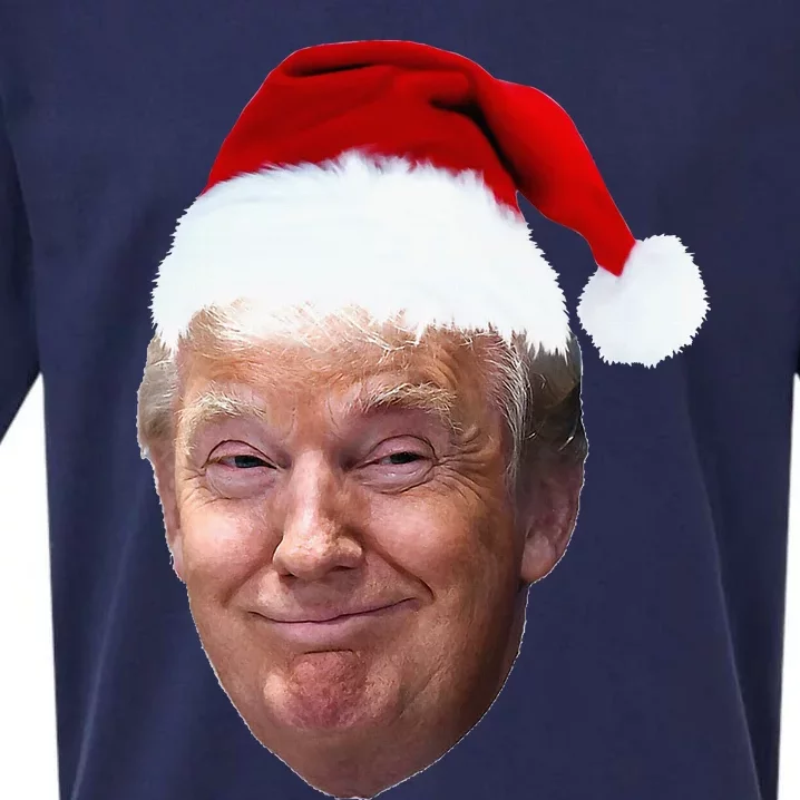 Donald Trump Christmas Funny Maga Santa Hat Gift Sueded Cloud Jersey T-Shirt