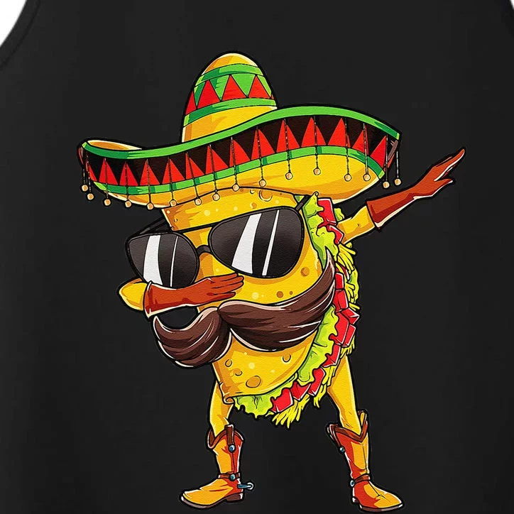 Dabbing Taco Cinco De Mayo Mexican Food Sombrero Performance Tank