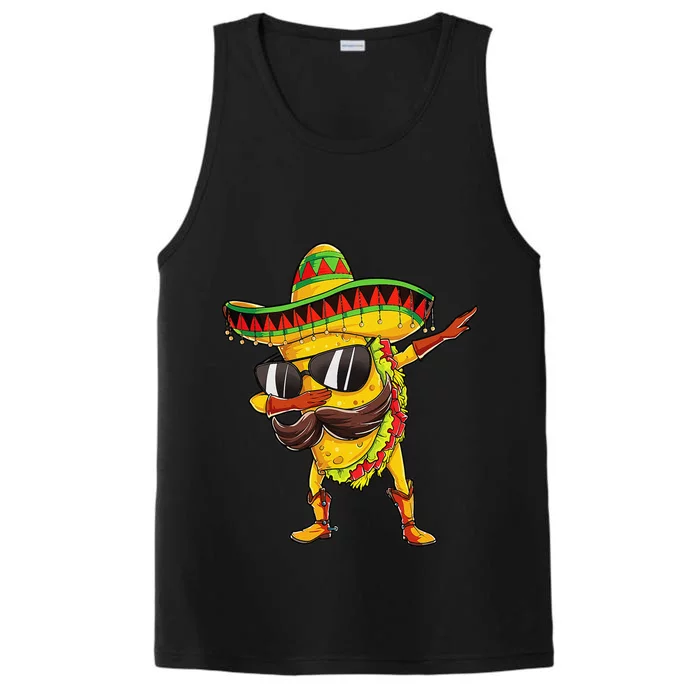 Dabbing Taco Cinco De Mayo Mexican Food Sombrero Performance Tank