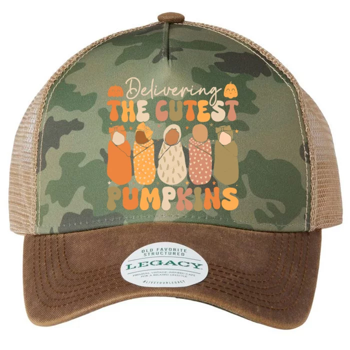 Delivering The Cutest Pumpkins Halloween L And D Nurse Fall Legacy Tie Dye Trucker Hat