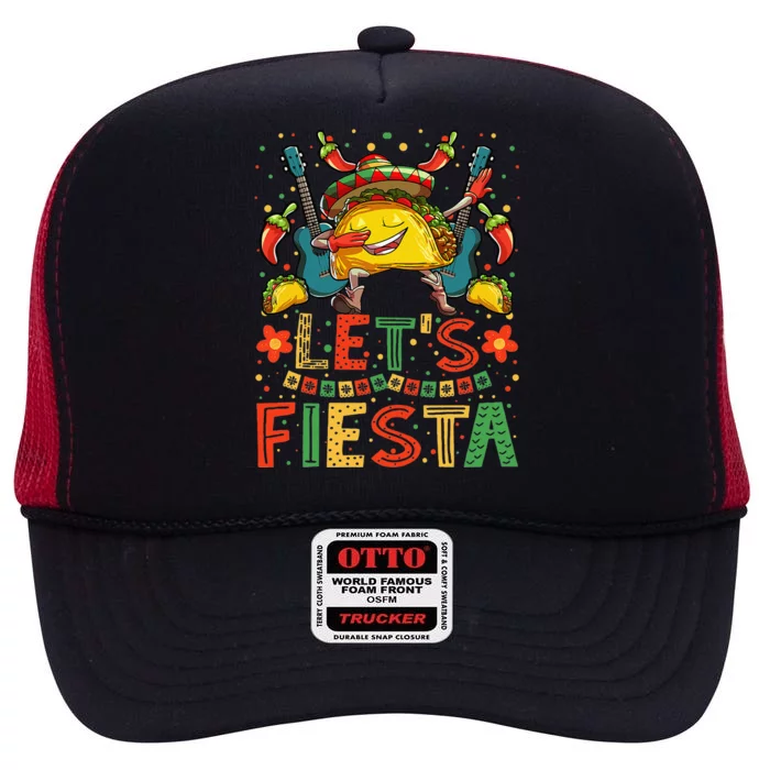 Dabbing Taco Cinco De Mayo Women Mexican Fiesta High Crown Mesh Trucker Hat