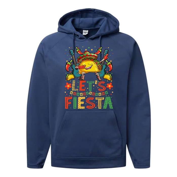 Dabbing Taco Cinco De Mayo Women Mexican Fiesta Performance Fleece Hoodie