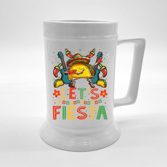 Dabbing Taco Cinco De Mayo Women Mexican Fiesta Front & Back Beer Stein