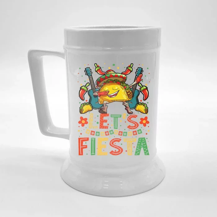 Dabbing Taco Cinco De Mayo Women Mexican Fiesta Front & Back Beer Stein