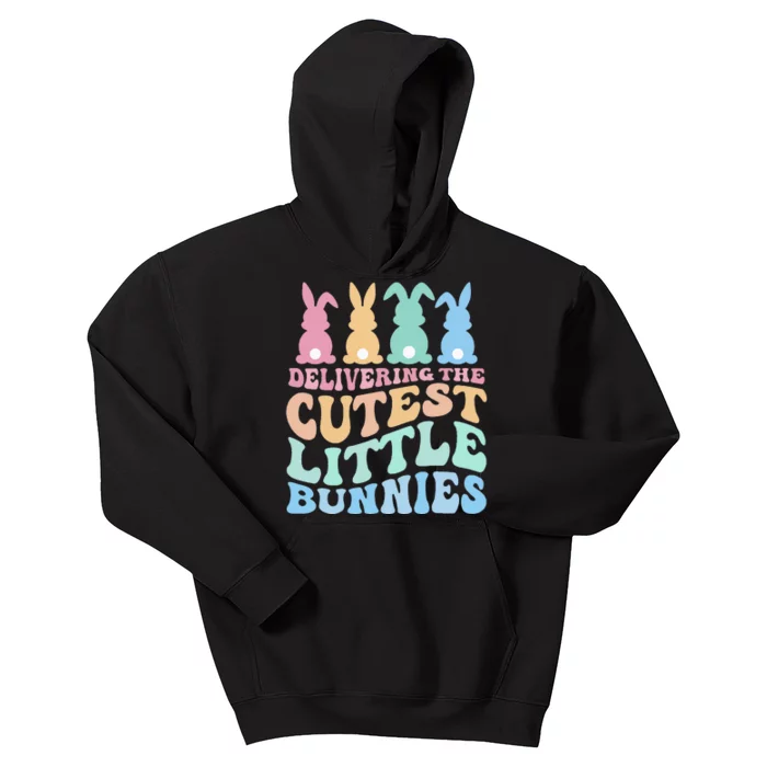 Delivering The Cutest Little Bunnies Labor Nurse Easter Kids Hoodie