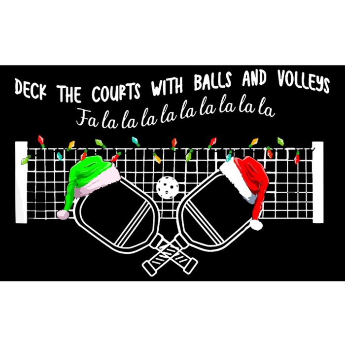 Deck The Courts With Balls And Volleys Christmas Pickleball Gift Bumper Sticker