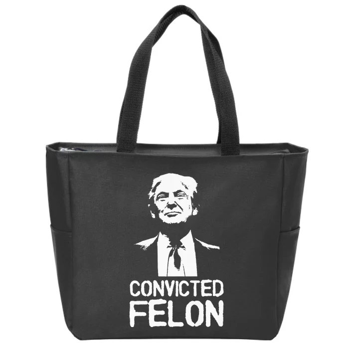 Donald Trump Convicted Felon Stencil Graffiti Zip Tote Bag