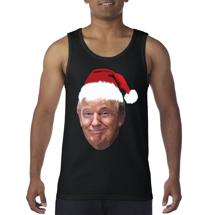 Donald Trump Christmas Funny Maga Santa Hat Gift Tank Top