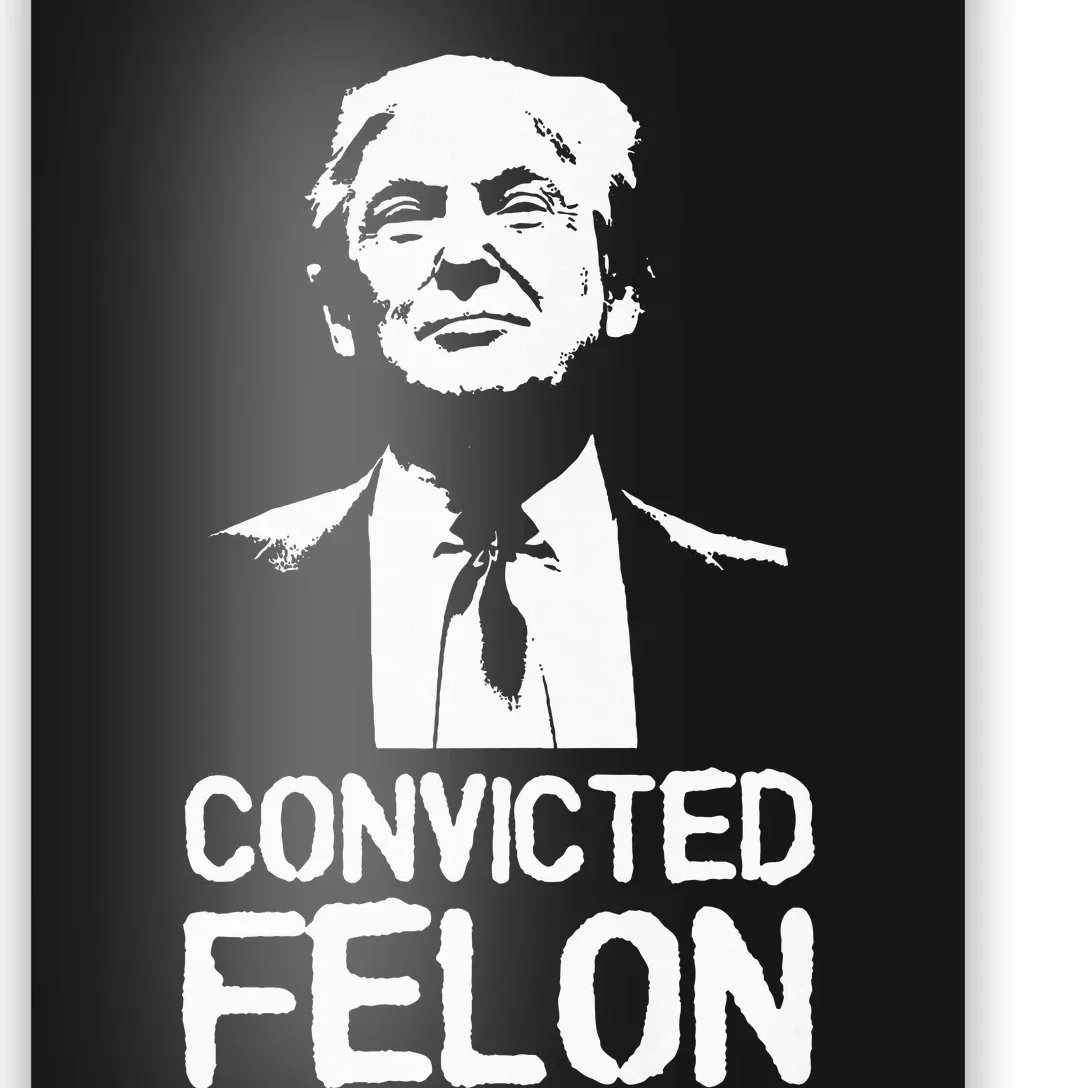 Donald Trump Convicted Felon Stencil Graffiti Poster