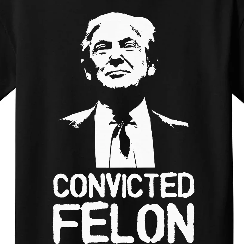 Donald Trump Convicted Felon Stencil Graffiti Kids T-Shirt