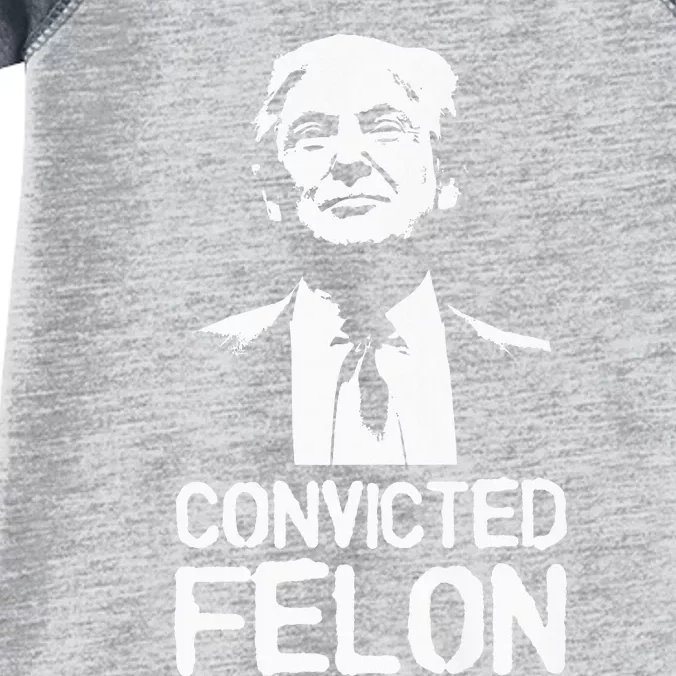 Donald Trump Convicted Felon Stencil Graffiti Infant Baby Jersey Bodysuit