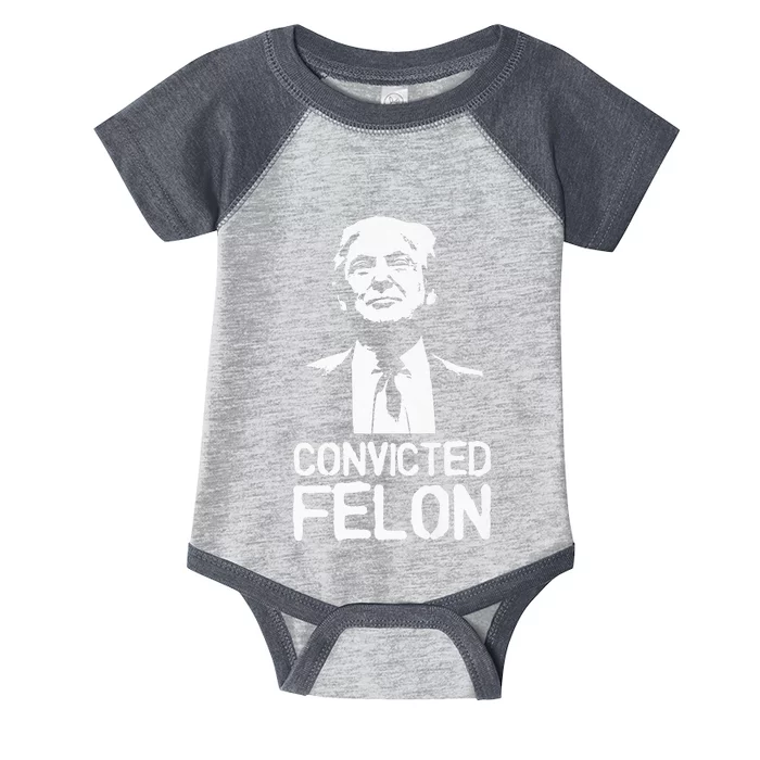 Donald Trump Convicted Felon Stencil Graffiti Infant Baby Jersey Bodysuit