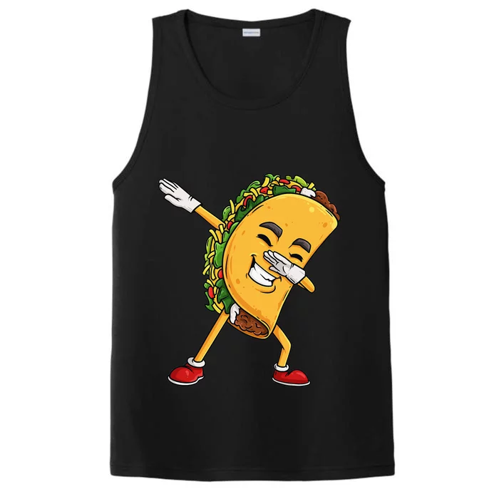 Dabbing Taco Cinco de Mayo Funny Mexican Dab Performance Tank