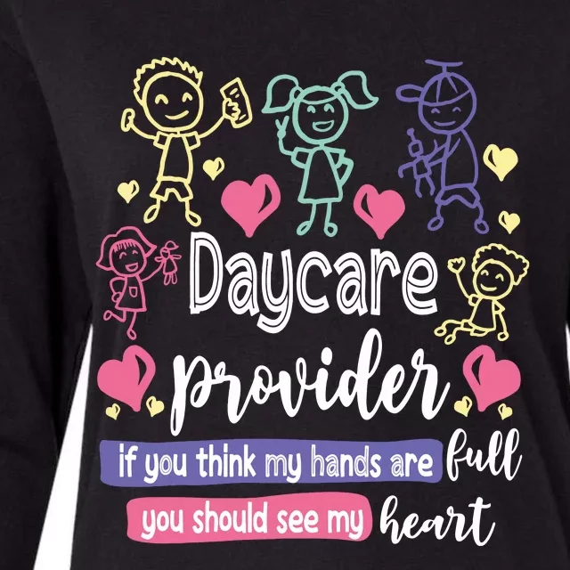 Daycare Teacher Childcare Daycare Provider Womens Cotton Relaxed Long Sleeve T-Shirt